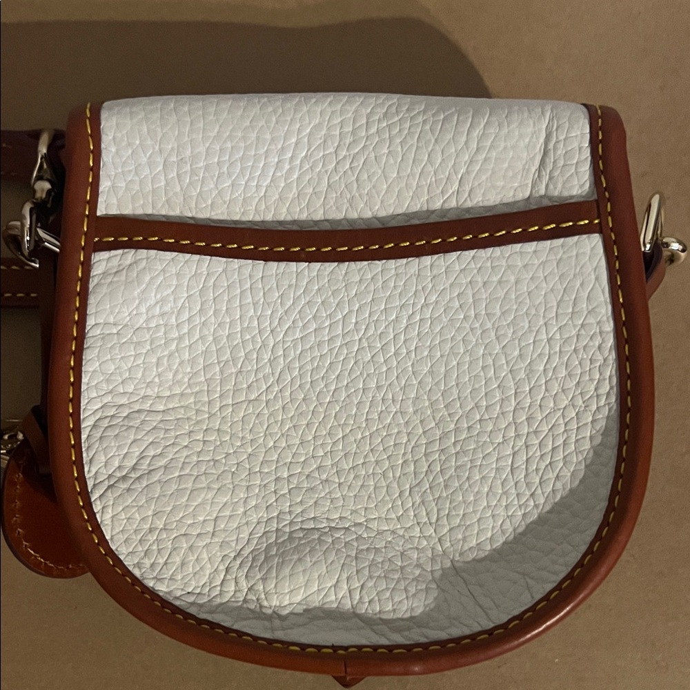Dooney & Bourke White and Brown Crossbody Bag - Picture 4 of 5